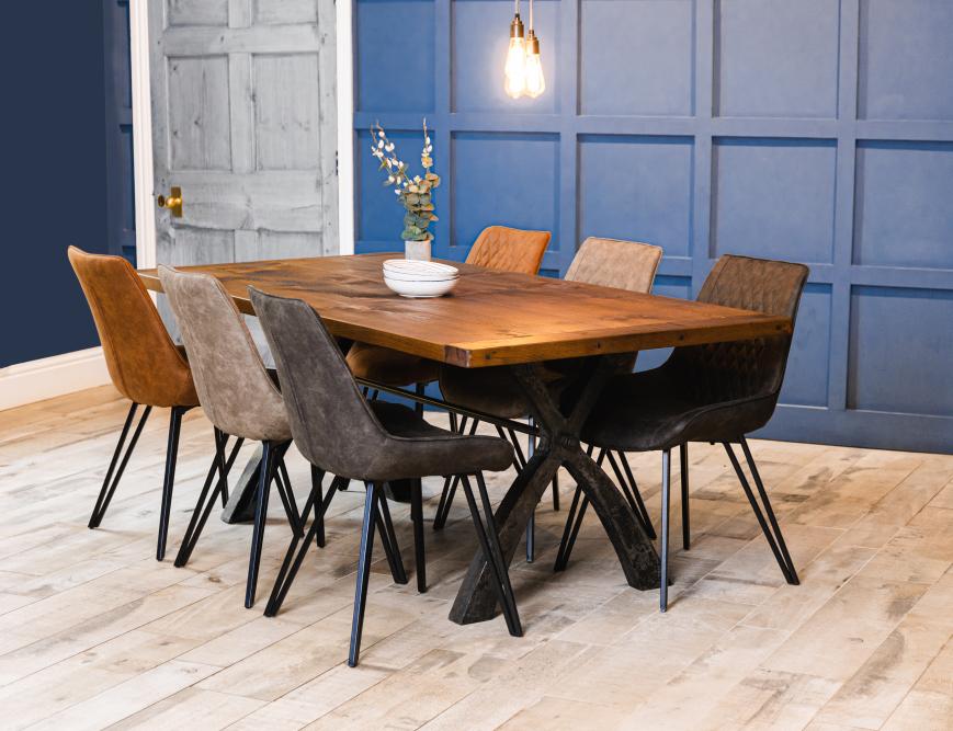 detroit y base dining table